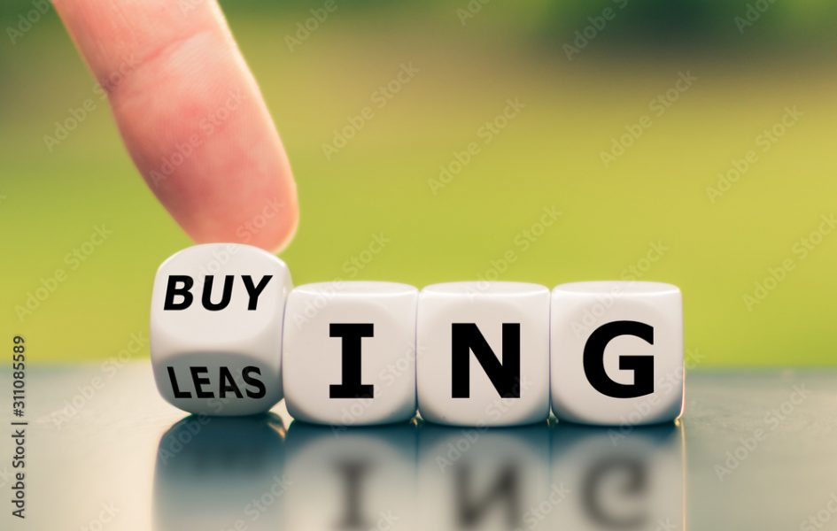 "leasing" to "buying", or vice versa